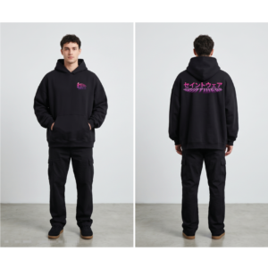 katakana buzo oversized negro
